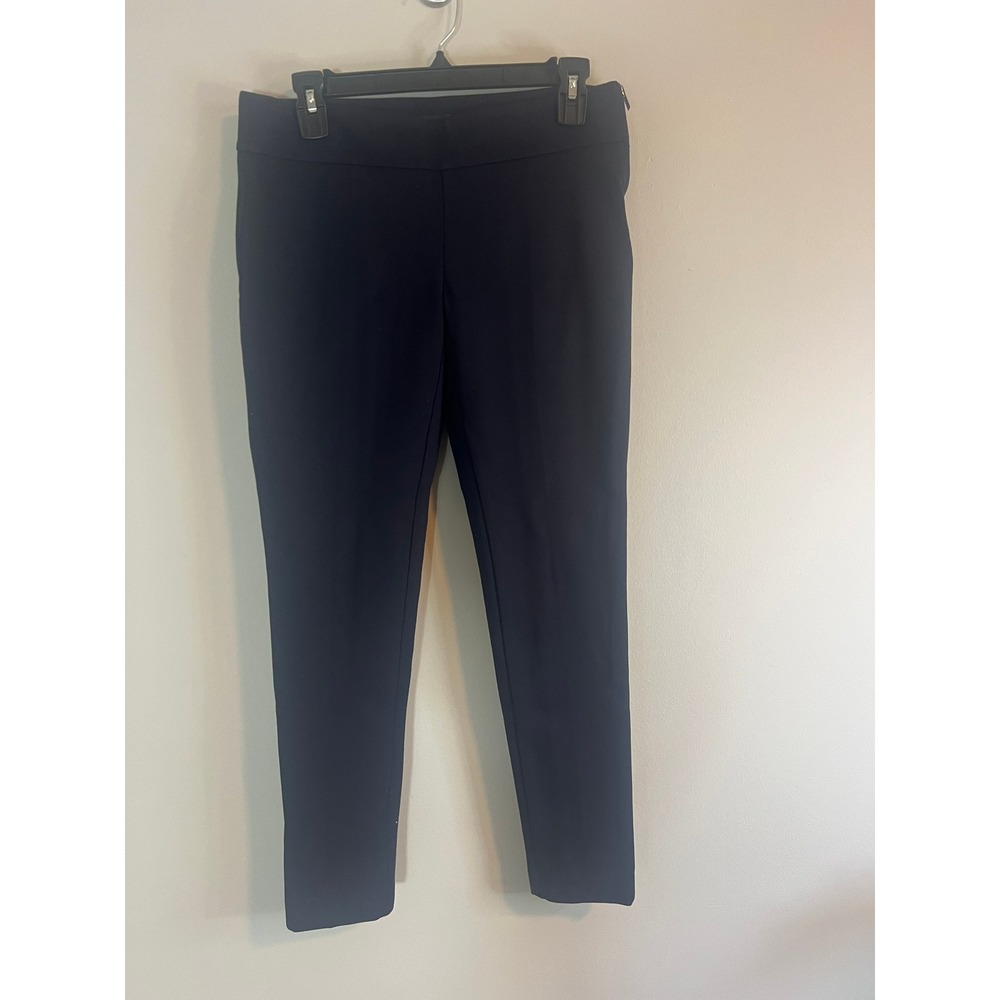 Ann Taylor Navy Blue Side Zip Ankle Pants Women Size 2 Slim Leg Trousers